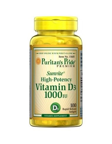 Vitamín D3 1000 IU, 100 kapsúl