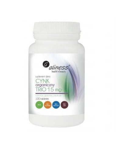 Organic Zinc Trio 15 mg, 100 tabliet