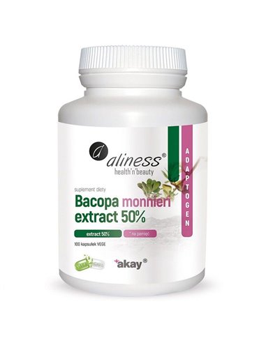 Extrakt Bacopa monnieri 50%, 500 mg, 100 Vege Caps