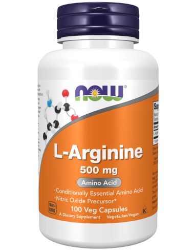 L-arginín 500 mg, 100 kapsúl.
