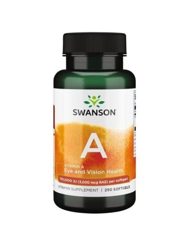 Vitamín A 10 000 IU 250 toboliek (Swanson)