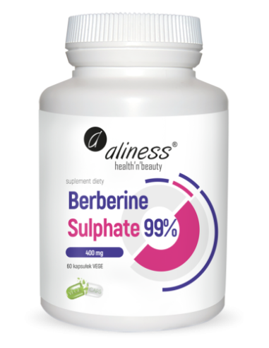 Berberine Sulphate 99% 400 mg, 60 rastlinných kapsúl