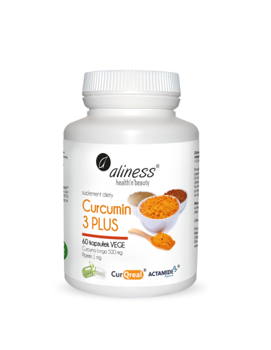 Curcumin PLUS Curcuma longa 500 mg Piperin 1 mg, 60 kapsúl